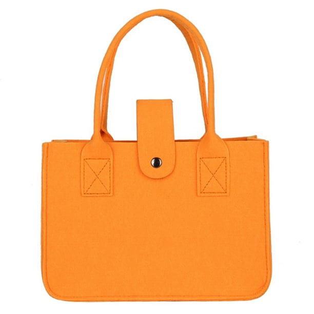 Sywqhk Bolso De Mano Para Mujer, Organizador De Viaje Portátil De Fieltro, Bolso De Hombro Cosmético (Naranja) Sywqhk Para estrenar