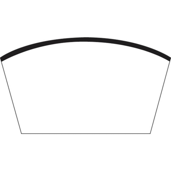 HUBERT Deli Tag Write on Style with Black Border White Heat Resistant Merchandising Tag Curved Top - 4" L x 2 1/4 h, 12/Bag