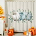 thumbnail image 5 of Shower Curtains for Bathroom-60"x72",Thanksgiving Watercolor Pumpkin on Linen Waterproof Bath Curtain Shower Curtain Set, 5 of 7