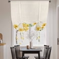 thumbnail image 3 of Yellow Spring Floral Balloon Curtains for Windows, Bedroom Curtains 54 Inch Length, Pastoral Flowers Daisy Rustic Tie Up Curtains Panels Thermal Insulated Bathroom Curtains Window 42"x54", 3 of 8
