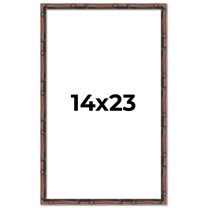 14x23 Frame Brown Bamboo with Dark Coffee/Walnut Finish | Solid Wood Picture Frame Width 0.75