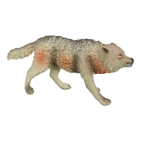 Action Wolf Figures Forest Miniature Creatures for Collectibles Gift Cyan