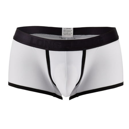 

eczipvz Mens Boxer Briefs Men’s Underwear Boxer Briefs Soft Comfortable Bamboo Viscose Underwear Trunks White