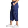 thumbnail image 4 of RBX Active Women's Plus Size Relaxed Lightweight Woven Cargo Capri Pant, 4 of 5