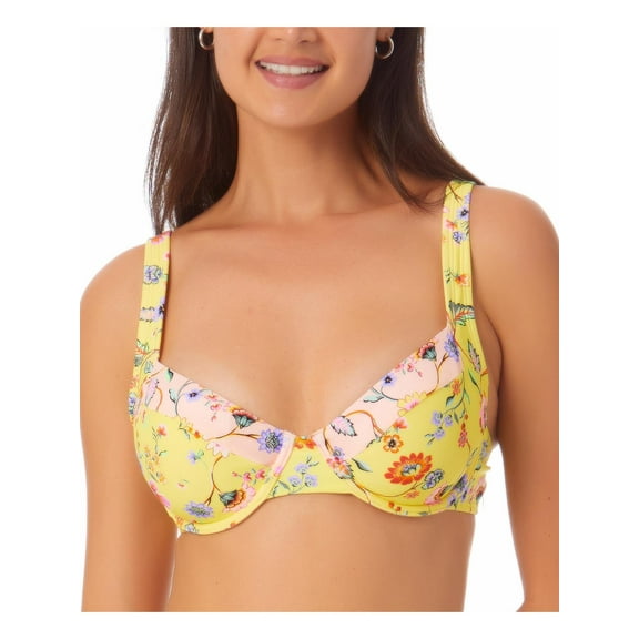 California Waves Womens Floral Underwire Bikini Swim top