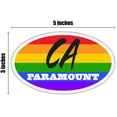 thumbnail image 3 of Paramount CA California Los Angeles County Rainbow Pride Flag 6 Stripes Pride Flag Euro Decal Bumper Sticker 3M Vinyl 3" x 5", 3 of 3