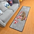 thumbnail image 2 of SKYSONIC 2'X6' Cute Sloth Santa Runner Rug with Rubber Backing, Christmas Lollipop Non Slip Entryway Rug Runner Washable Soft Area Rug Carpet for Hallway Bedroom Kitchen Decor, 2 of 6