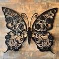 thumbnail image 3 of Floral Butterfly Metal Wall Art, Garden Steel Decor, 3 of 7