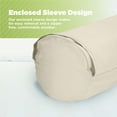 thumbnail image 4 of Cotton Fabric 5x14" Neck Roll Pillowcase - Soft Washable Sateen Weave Pillow Cover - Made in USA, Natural, 4 of 9