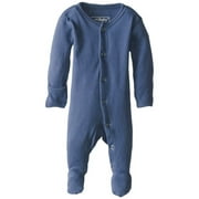 L'ovedbaby Unisex-Baby Organic Cotton Footed Overall, Slate, 6-9 Months