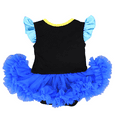 thumbnail image 4 of IBTOM CASTLE Baby Girls Princess Coronation Clothes Fancy Dress Party Romper Bodysuit Cosplay Headband Shoes 3pcs Outfits Set 3-6 Months Blue, 4 of 8