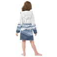 thumbnail image 7 of FORMRS Niños Bathrobe Unisex Hooded Robe Soft Plush Pajamas Sleepwear, Size 10-12T, Watercolor Mountains, 7 of 7
