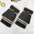 thumbnail image 2 of Skpblutn Glove Flip For Men And Adult Style Reverse Cover Student Wool Korean Style Winter Knitted Warm Gloves Grey One Size, 2 of 4