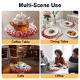 thumbnail image 2 of Ombre Red Polka Dot Round 13 Inch Placemats Set of 4, Abstract Watercolor Geometric Gradient HeatResistant Non Slip Place Mats for Dining Table, Wipeable Braided Kitchen Table Mats for Housewarming, 2 of 9