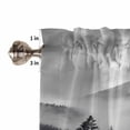thumbnail image 5 of Snow Mountain Kitchen Curtains and Valances Set, Nature Scenery Black Forest Minimalist Rod Pocket Window Valance 18 Inch Window Curtain Panels for Living Room Bedroom Laundry, 27.5x36in, 3 Pieces, 5 of 7