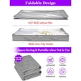 thumbnail image 5 of Under Bed Storage, Below 4 Inches High Underbed Storage Containers Low Profile, no structure, Foldable Shallow Storage Bags Bins Organizer Clothes with Clear Lid & Zipper, 2-Pack, 20x40x4in, 5 of 7