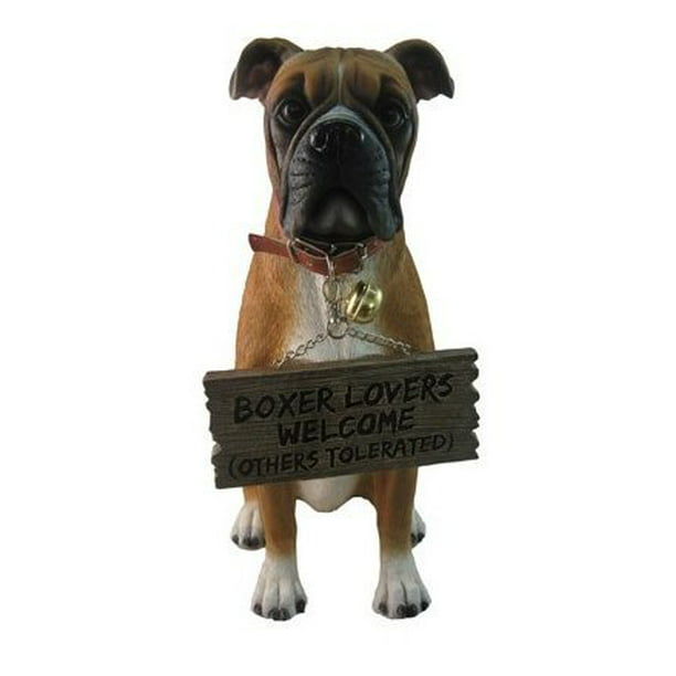 Boxer Dog Garden Welcome Statue, Boxer Dog Garden Ornament