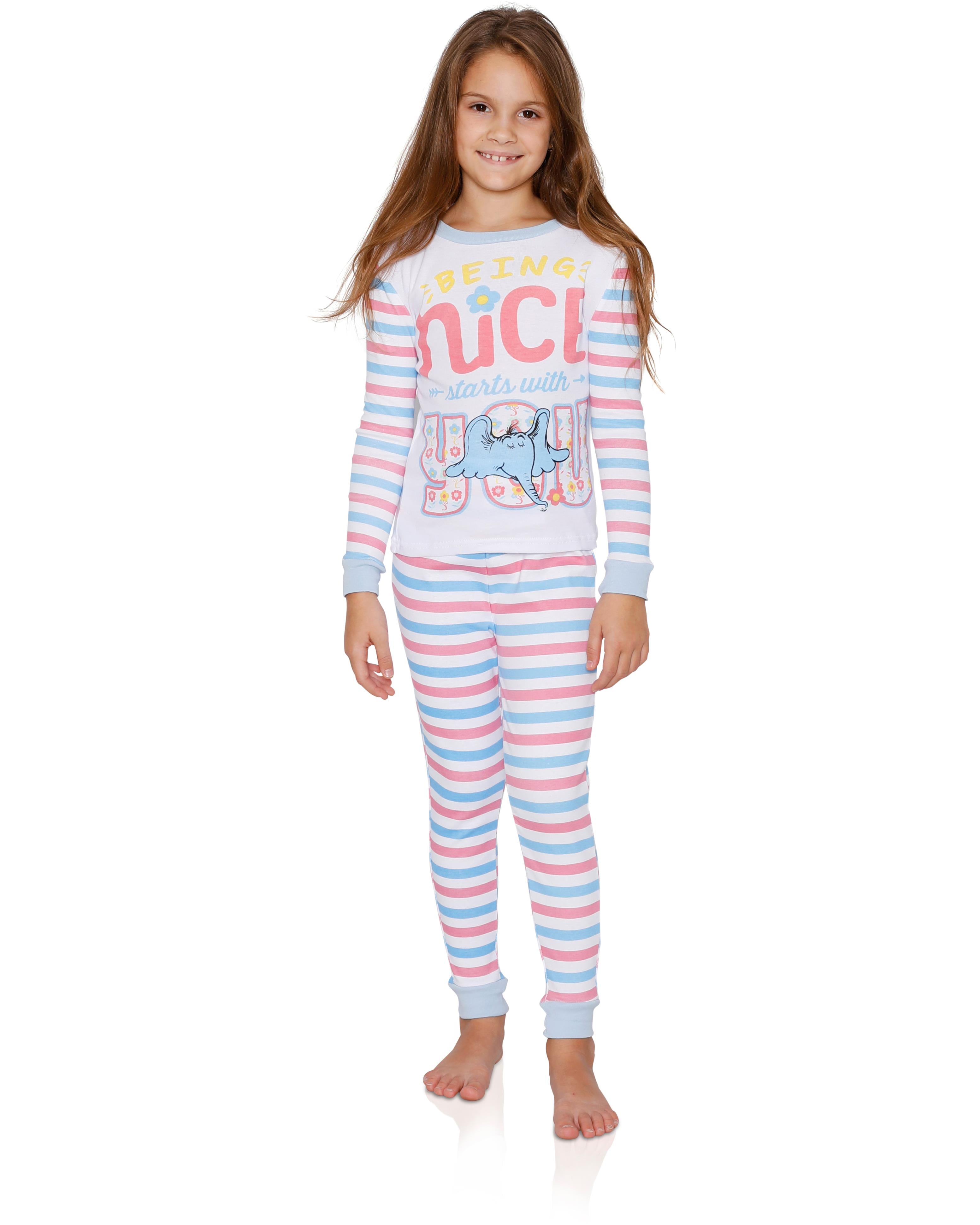 Dr Seuss Infant Girls Horton Hears a Who Short Sleeved Cotton 2-Pack Pajamas 