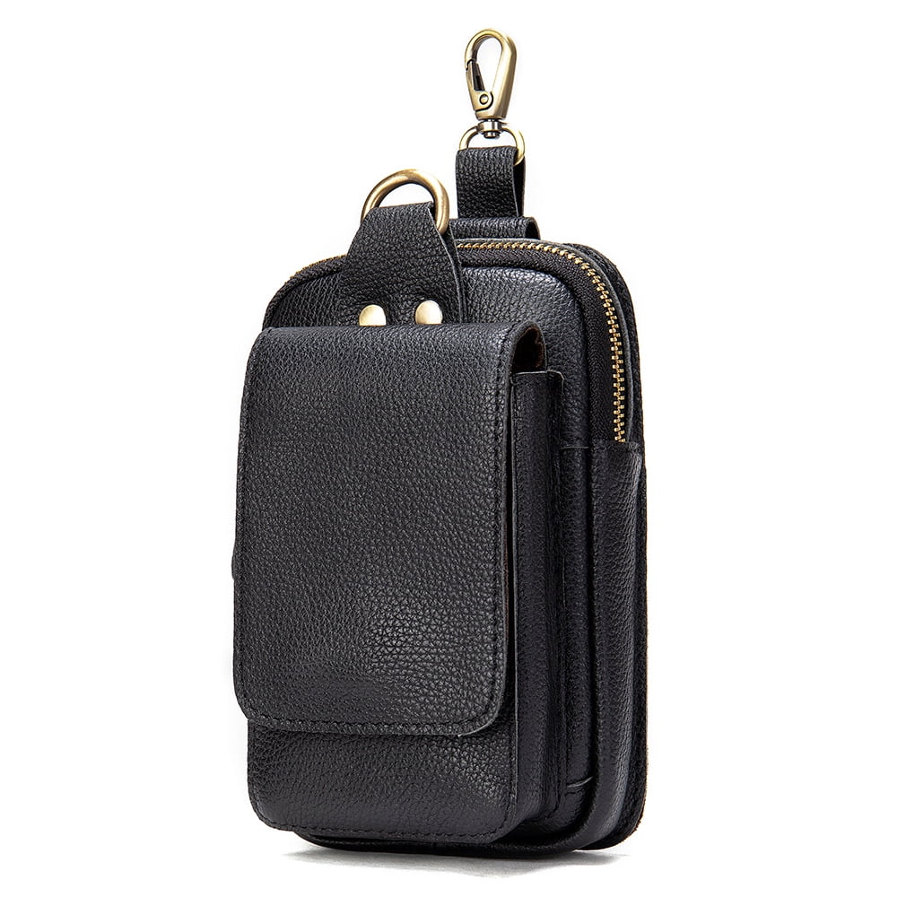 Sac de rangement portable en cuir de vache pour homme et