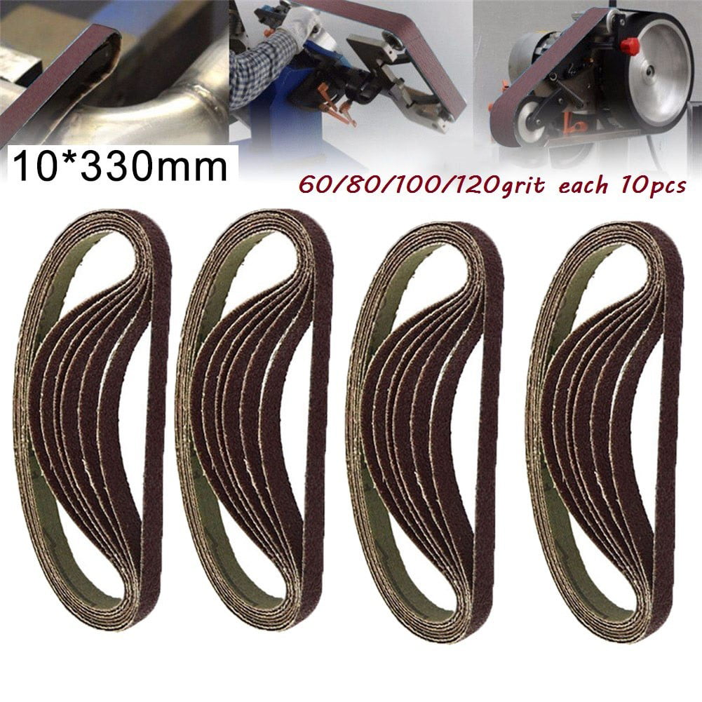 10mm 330*10mm Wide Air Finger Belt Sander Power File Detail Sanding & 25 Belts