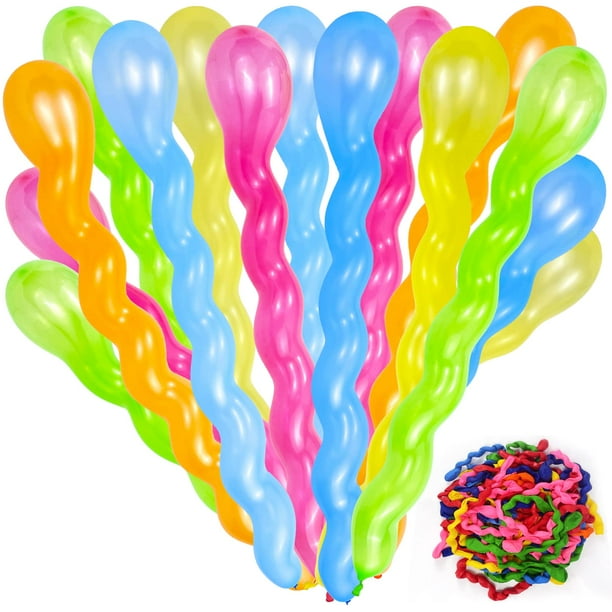 Globos en espiral de látex Wittocs de 40 cm, 100 unidades, para fiesta de cumpleaños