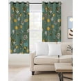 thumbnail image 2 of Spring Flowers Blackout Curtains for Bedroom Living Room, White Teal Floral Lemon Leaf Hummingbird Green 63 In Long Thermal Insulated Room Darkening Drapes Grommet Window Treatments, 42 x 63 In, 2 of 9