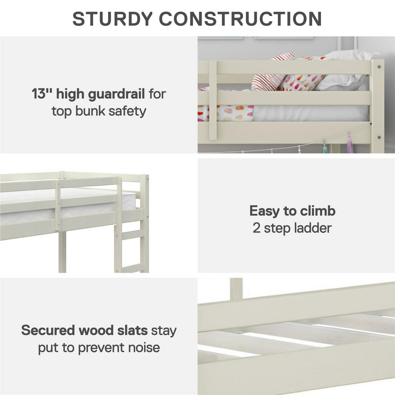 DHP Benson Junior Twin Loft Bed, White