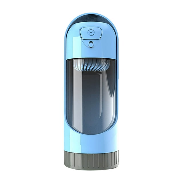 2.5*9.4 Inch 300ml Outdoor Dog Water Bottle Dispenser - Leak Proof Water Bottle for Dogs On The Go with Food Container Multifunctional Travel Dog Water Bottle
