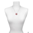 thumbnail image 3 of Delight Jewelry Silvertone Red Enamel Heart with Paw Prints Laugh Ring Charm Necklace, 18", 3 of 4