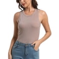 thumbnail image 3 of Women Tank Tops Summer Sleeveless Basic Cami Top Shirt Slim Racerback Blouses, 3 of 7