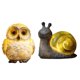 thumbnail image 1 of 2pcs Resina Caracol Y Búho Animal Estatua Jardín Ornamento Solar LED Luces Decoración Creativa Para Balcón / Escritorio / Pasillo Baoblaze Luces de animales de jardín al aire libre, 1 of 8