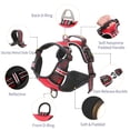 thumbnail image 3 of Arnés para perros HEELE, chaleco ajustable para exteriores, sin tirones, rojo, XL, 3 of 6