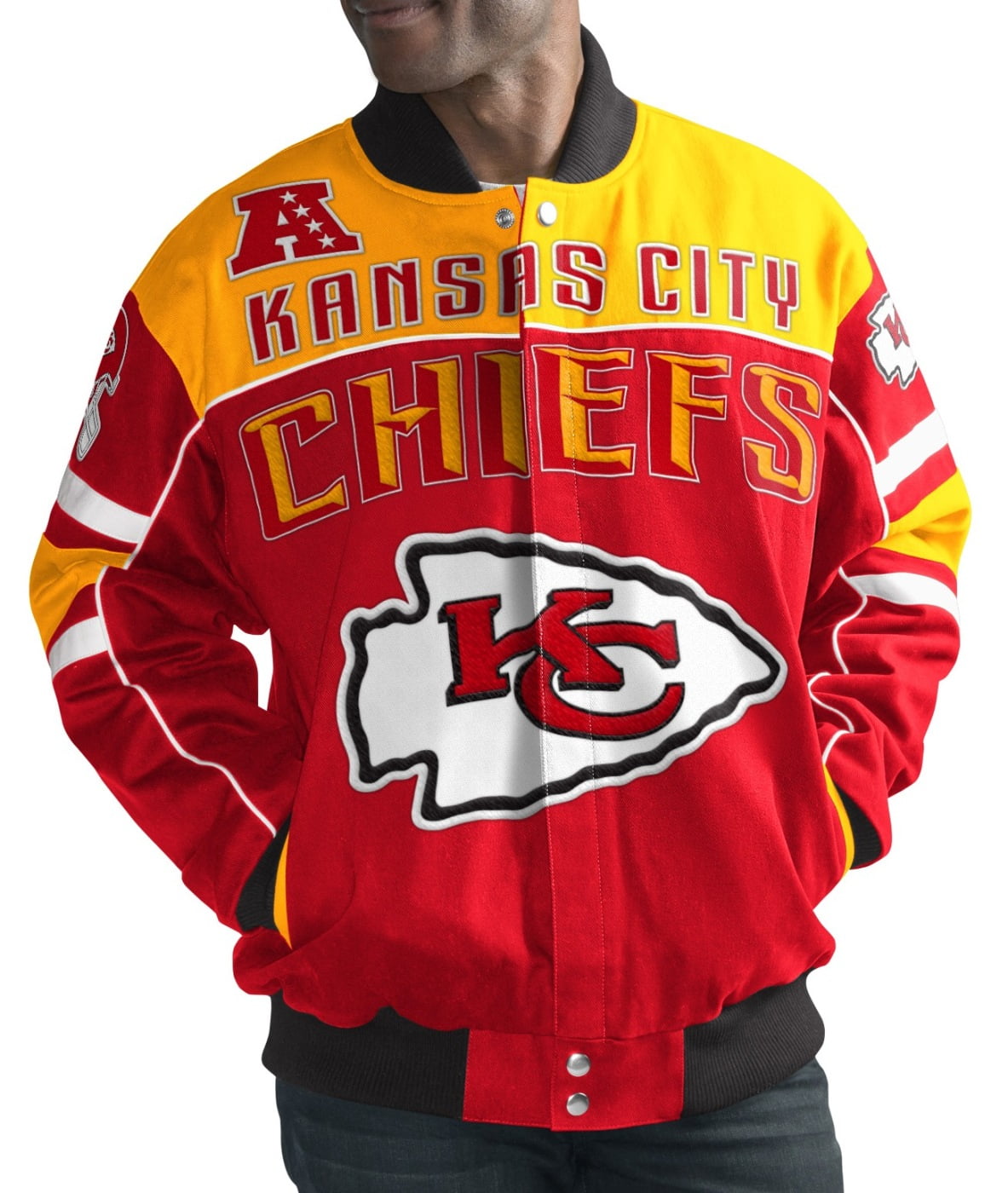 Kansas City Chiefs Men's NFL G-III "Blitz" Premium Cotton Twill Jacket by G-III Sports