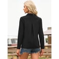 thumbnail image 3 of DARING DIVA Women's Fringe Button Down Long Sleeve Sparkle Tassel Cowgirl XS Black, 3 of 6