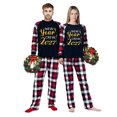 thumbnail image 6 of LuLiaMenton Christmas Pajama Set, New Year Crew Buffalo Plaid Raglan Loungewear, Men 5XL, 6 of 6