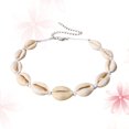 thumbnail image 2 of WORGEOUS Collar de gargantilla de concha para mujer, hecho a mano, moda de verano, collar con estilo de joyería (blanco), 2 of 9