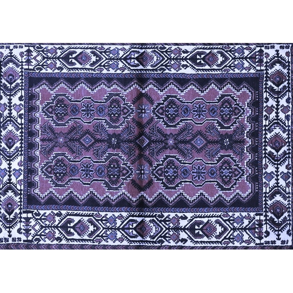 Ahgly Company Indoor Rectangle Persian Blue Traditional Area Rugs, 8' x 10'