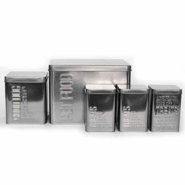 Robely London Satin Set Pet Food Storage Canisters