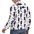 thumbnail image 6 of Goofa Seahorses and Hearts for Men's Hooded Sweatshirt - Lightweight Pullover Hoodie with Kangaroo Pocket, Perfect for Everyday Wear-X-Large, 6 of 7