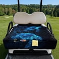 thumbnail image 2 of Pzuqiu Golf Cart Seat Cover 4 Front Pockets Polyester, Compatible with Outdoor Golf Carts, for EZGO Club Cars Yamaha, Neon Sea Turtle, 2 of 9