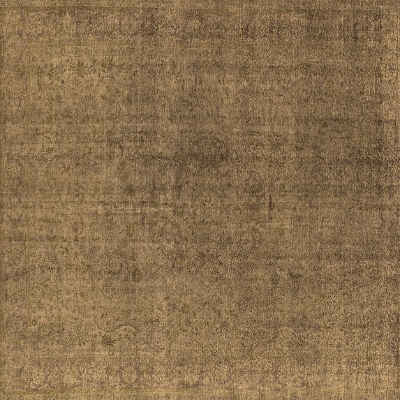 Ahgly Company Indoor Square Oriental Brown Industrial Area Rugs, 4' Square