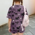 thumbnail image 7 of Grblisyd Girls Summer Outfits 2 Piece Set Short Sleeve Crew Neck Shirts and Elastic Waist Shorts Sets Kids Cute Animal Print Clothes 7-8 Y, 7 of 7