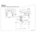 thumbnail image 2 of Kingston Brass FB101 4 in. Centerset Bathroom Faucet, Polished Chrome, 2 of 2