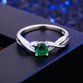 thumbnail image 3 of Elegant Rhinestone Ring Set for Women and Men Shiny Silver Plated Jewelry, 3 of 7