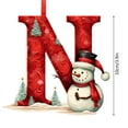 thumbnail image 3 of Zhourta Snowman 26 Letter Ornaments Christmas Tree Decorations Red Initial Alphabet Hanging Ornaments A to Z Christmas Letter Tree Hanging Xmas Alphabet for DIY Craft Ornaments, 3 of 6