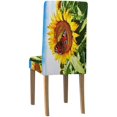 thumbnail image 2 of Funda protectora ABPHQTO para silla Girasol y mariposas elástica Juego de 1, 2 of 4