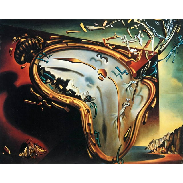 Salvador Dali Wall Art Dalí Melting Clock Surrealist Framed Painting Canvas Art For Bedroom Livingroom Decoration Ready to Hang
