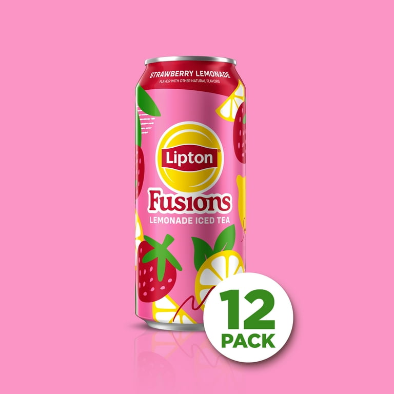 Lipton Fusions Strawberry Lemonade, 16 fl oz Bottles, 12 Pack photo 2