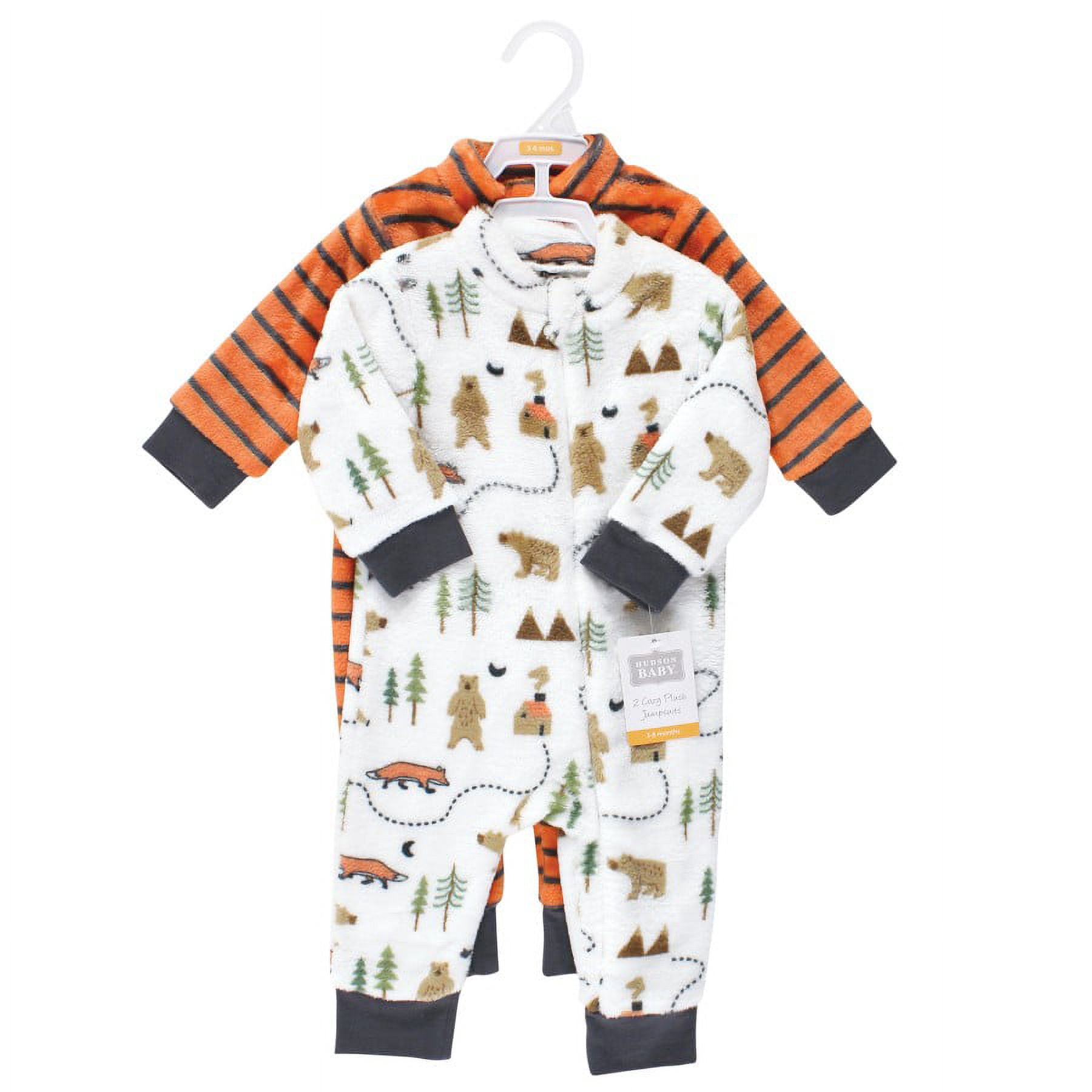 Hudson Baby Infant Boy Plush Jumpsuits, Camping, 18-24 Months