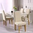 thumbnail image 5 of nipocaio Dining Chair Covers Stretch Jacquard Chair Slipcovers Seat Protector , Removable Washable Spandex Kitchen Chair Covers for Dining Room （Beige）, 5 of 5